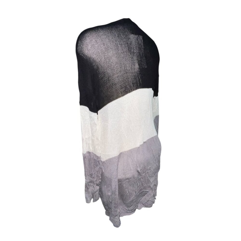 BloomChic Open Front Lightweight Color Block Cardigan Sz 12 (Large) Womens Pocke - Picture 6 of 11